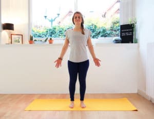 Tadasana la montagne yoga contre stress anti stress évacuer stress anxiété