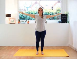 Relâchement du mental en Tadasana (la Montagne) yoga contre stress anti stress évacuer stress anxiété